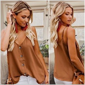 Sale❗️Rusty Orange Soft Button down cami